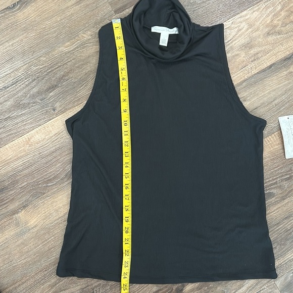 French Laundry NWT black tank top turtleneck style size Large - Picture 5 of 10